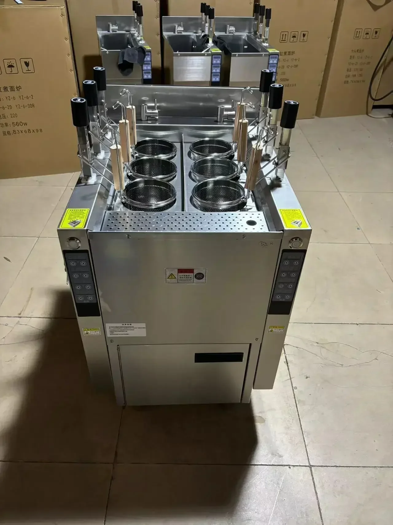 Auto-lift Pasta Cooker with 6  - Commercial Kitchen Boiler review and price