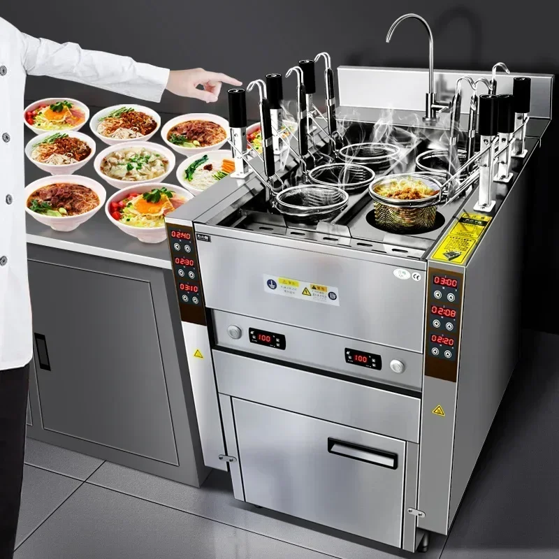 Auto-lift Pasta Cooker with 6  - Commercial Kitchen Boiler review and price