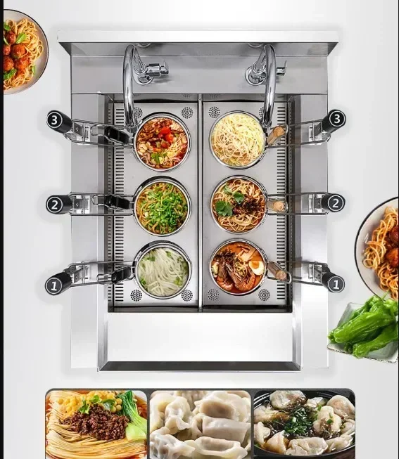 Auto-lift Pasta Cooker with 6  - Commercial Kitchen Boiler review and price